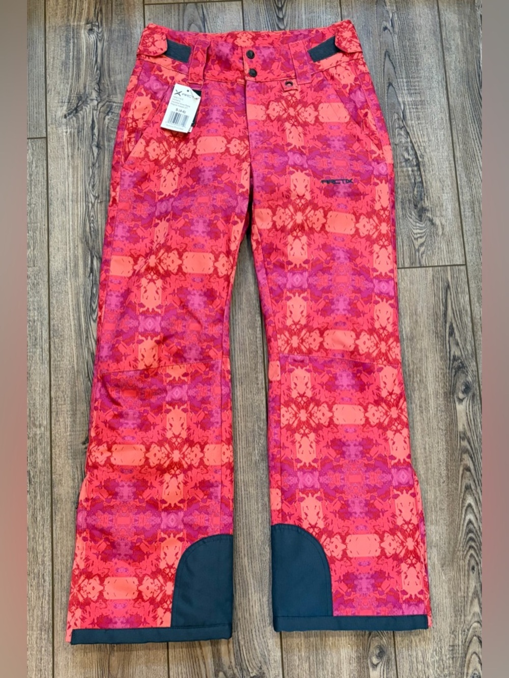 NWT Arctix Women's Insulated Snow Pants S 4-6 Red Summit Print 31" Inseam